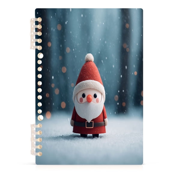 Notebook 8.3x5.7x0.4 Inch Journey Note Diary Hardcover Notebook 60 Pages,80g Paper Writing Smooth and Not Easy to Break Romantic Cute Santa Claus