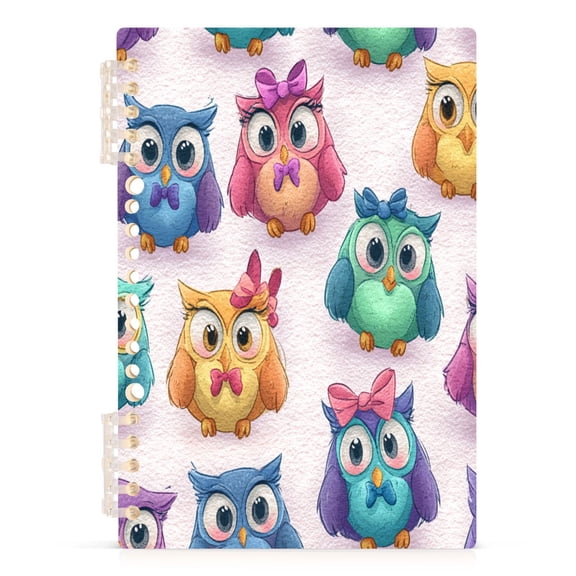 Notebook 8.3x5.7x0.4 Inch Journey Note Diary Hardcover Notebook 60 Pages,80g Paper Writing Smooth and Not Easy to Break The Cartoon Owls