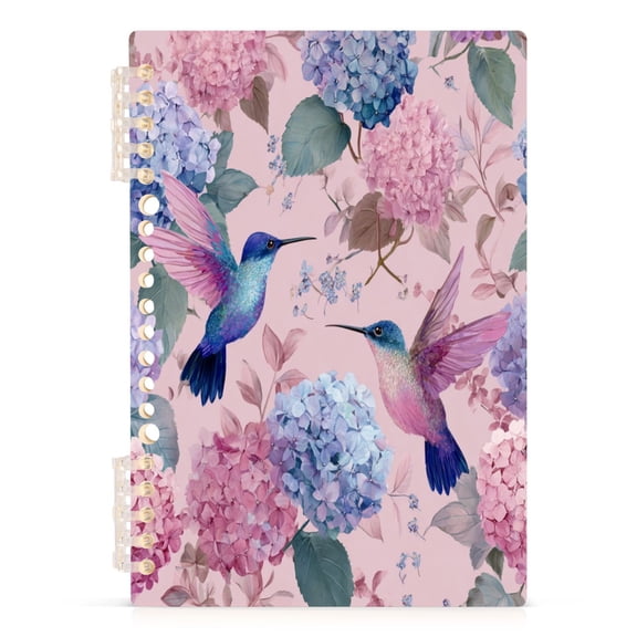 Notebook 8.3x5.7x0.4 Inch Journey Note Diary Hardcover Notebook 60 Pages,80g Paper Writing Smooth and Not Easy to Break Two Beautiful Hummingbirds