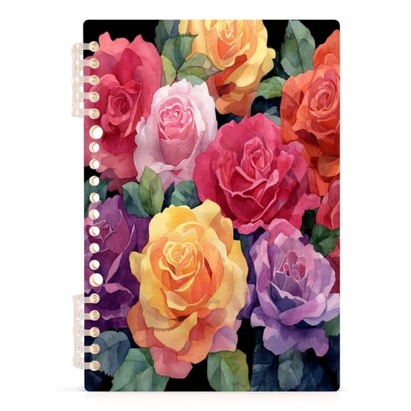 Notebook 8.3x5.7x0.4 Inch Journey Note Diary Hardcover Notebook 60 Pages,80g Paper Writing Smooth and Not Easy to Break Vibrant Watercolor Painting