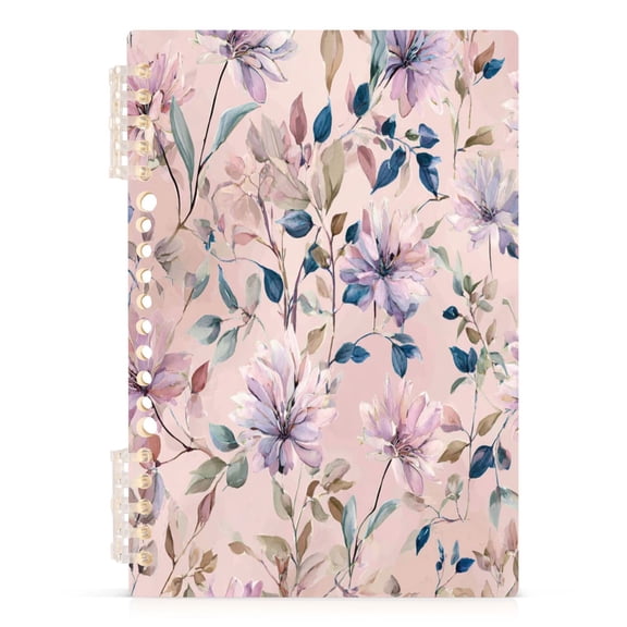 Notebook 8.3x5.7x0.4 Inch Journey Note Diary Hardcover Notebook 60 Pages,80g Paper Writing Smooth and Not Easy to Break Watercolor Flower Picture