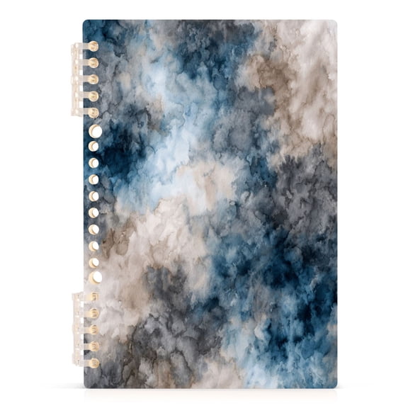 Notebook 8.3x5.7x0.4 Inch Journey Note Diary Hardcover Notebook 60 Pages,80g Paper Writing Smooth and Not Easy to Break Watercolor Tie-dyel