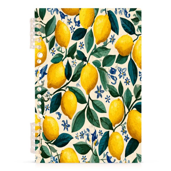 Notebook 8.3x5.7x0.4 Inch Journey Note Diary Hardcover Notebook 60 Pages,80g Paper Writing Smooth and Not Easy to Break Yellow Lemon Seamless