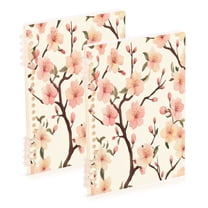 Notebook 8.3x5.7x0.4 Inch One Sizex1 Journey Note Diary Hardcover Notebook 60 Pages,80g Paper Writing Smooth and Not Easy to Break Cartoon Pink Plum Seamless