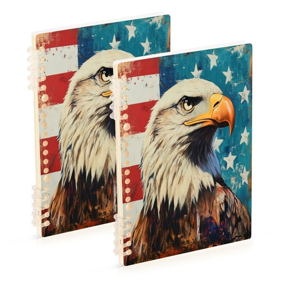 Notebook 8.3x5.7x0.4 Inch One Sizex1 Journey Note Diary Hardcover Notebook 60 Pages,80g Paper Writing Smooth and Not Easy to Break The American Eagle Pattern