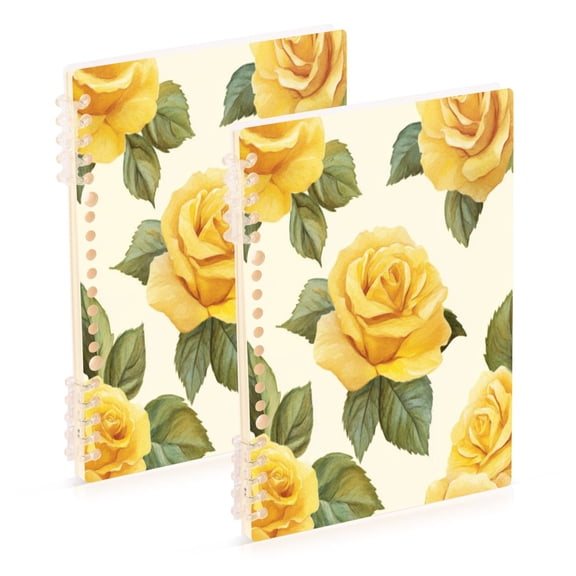Notebook 8.3x5.7x0.4 Inch One Sizex1 Journey Note Diary Hardcover Notebook 60 Pages,80g Paper Writing Smooth and Not Easy to Break Beautiful Yellow Roses4