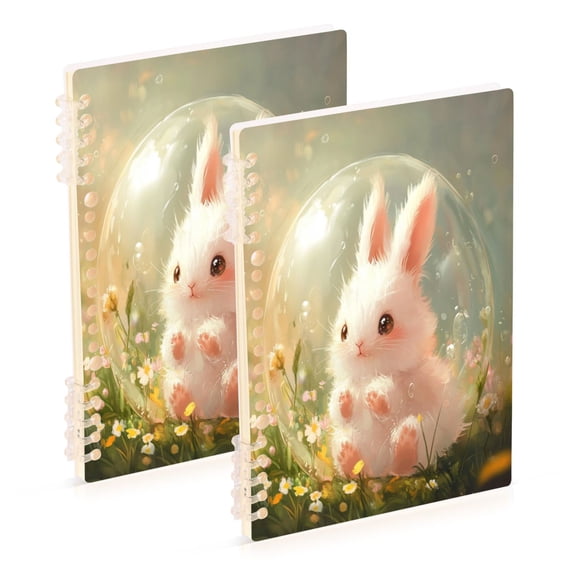 Notebook 8.3x5.7x0.4 Inch One Sizex1 Journey Note Diary Hardcover Notebook 60 Pages,80g Paper Writing Smooth and Not Easy to Break Cartoon Beautiful Pink Rabbit