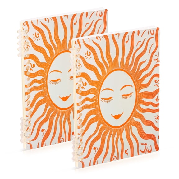 Notebook 8.3x5.7x0.4 Inch One Sizex1 Journey Note Diary Hardcover Notebook 60 Pages,80g Paper Writing Smooth and Not Easy to Break Cartoon Cute Big Sun