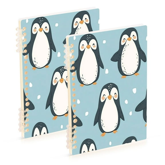 Notebook 8.3x5.7x0.4 Inch One Sizex1 Journey Note Diary Hardcover Notebook 60 Pages,80g Paper Writing Smooth and Not Easy to Break Cartoon Cute Little Penguin