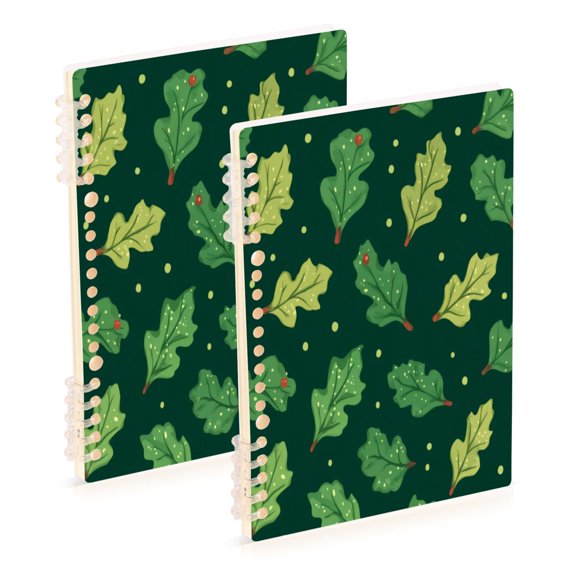 Notebook 8.3x5.7x0.4 Inch One Sizex1 Journey Note Diary Hardcover Notebook 60 Pages,80g Paper Writing Smooth and Not Easy to Break Cartoon Leaves Cute