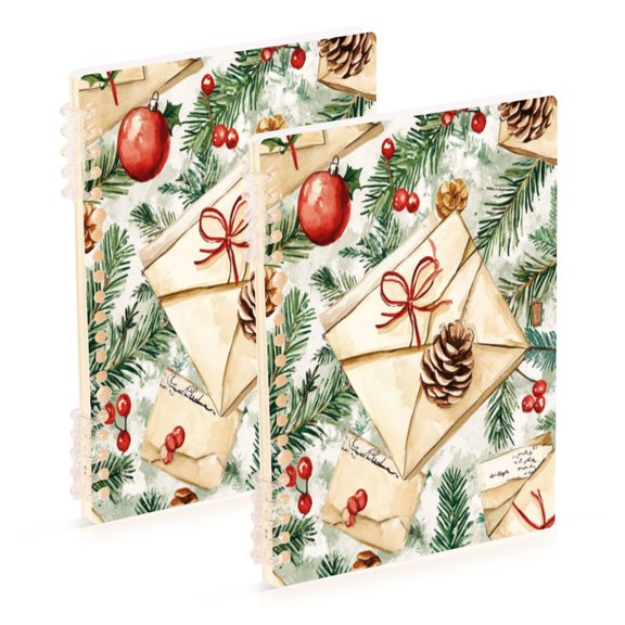 Notebook 8.3x5.7x0.4 Inch One Sizex1 Journey Note Diary Hardcover Notebook 60 Pages,80g Paper Writing Smooth and Not Easy to Break Christmas Envelope Picture