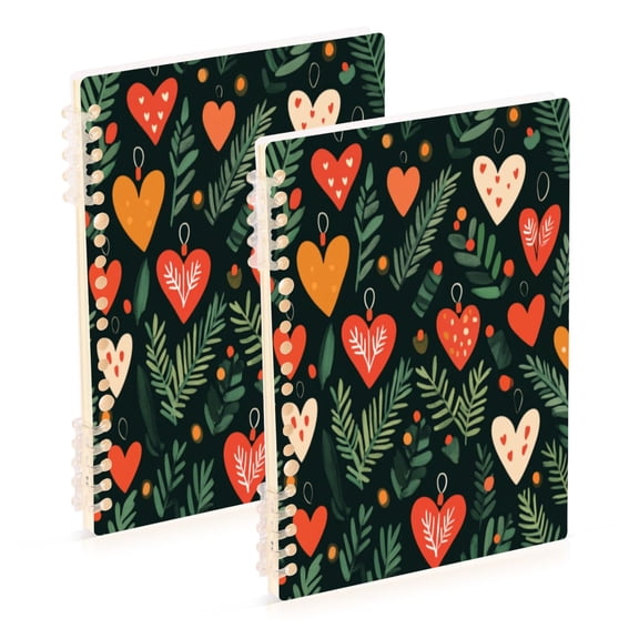 Notebook 8.3x5.7x0.4 Inch One Sizex1 Journey Note Diary Hardcover Notebook 60 Pages,80g Paper Writing Smooth and Not Easy to Break Christmas Love Picture