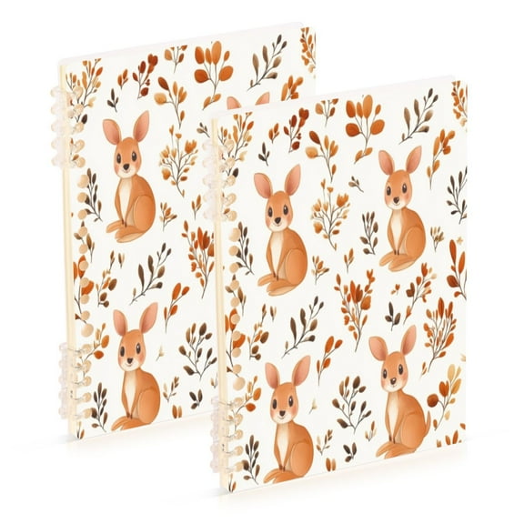 Notebook 8.3x5.7x0.4 Inch One Sizex1 Journey Note Diary Hardcover Notebook 60 Pages,80g Paper Writing Smooth and Not Easy to Break Cute Cartoon Kangaroo