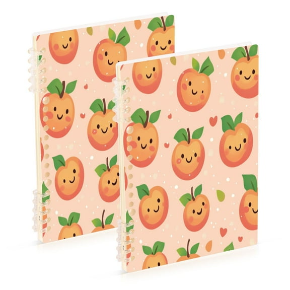 Notebook 8.3x5.7x0.4 Inch One Sizex1 Journey Note Diary Hardcover Notebook 60 Pages,80g Paper Writing Smooth and Not Easy to Break Cute Smile Pink Peach