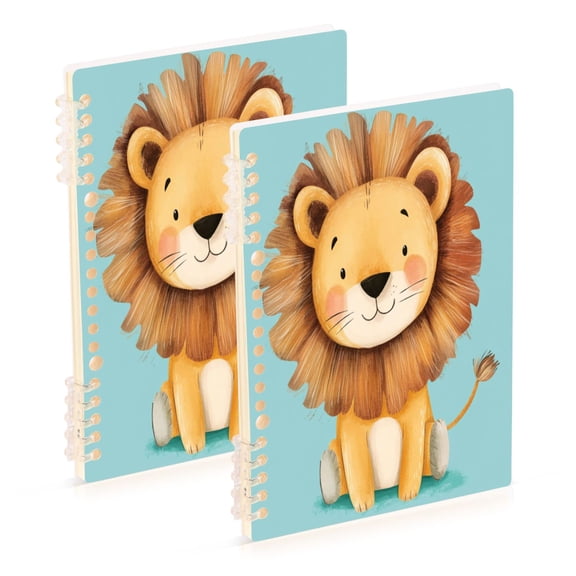 Notebook 8.3x5.7x0.4 Inch One Sizex1 Journey Note Diary Hardcover Notebook 60 Pages,80g Paper Writing Smooth and Not Easy to Break Cute Smiling Lion Pattern