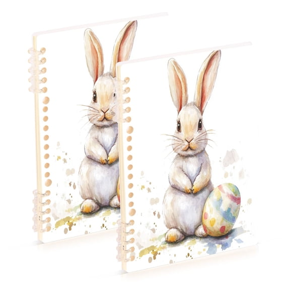Notebook 8.3x5.7x0.4 Inch One Sizex1 Journey Note Diary Hardcover Notebook 60 Pages,80g Paper Writing Smooth and Not Easy to Break Easter Cartoon Rabbit