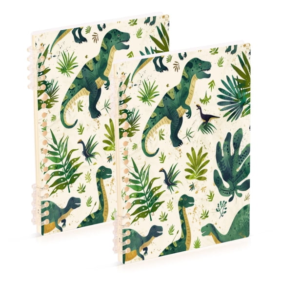 Notebook 8.3x5.7x0.4 Inch One Sizex1 Journey Note Diary Hardcover Notebook 60 Pages,80g Paper Writing Smooth and Not Easy to Break Green Cartoon Dinosaur