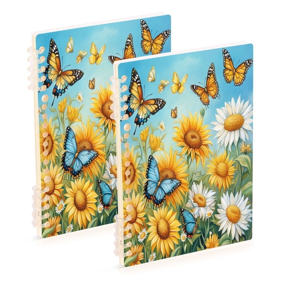 Notebook 8.3x5.7x0.4 Inch One Sizex1 Journey Note Diary Hardcover Notebook 60 Pages,80g Paper Writing Smooth and Not Easy to Break Lovely Colorful Butterfly