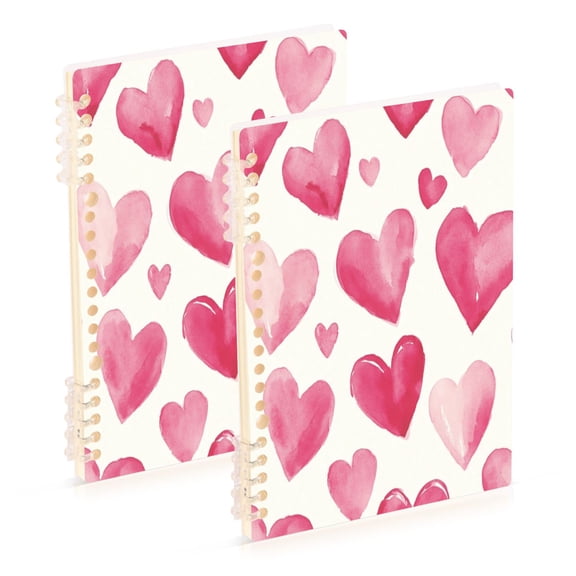 Notebook 8.3x5.7x0.4 Inch One Sizex1 Journey Note Diary Hardcover Notebook 60 Pages,80g Paper Writing Smooth and Not Easy to Break Pink Heart Cartoon1