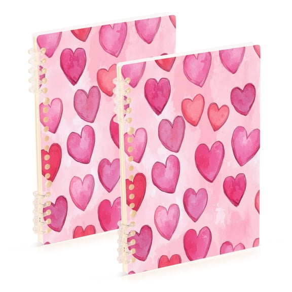 Notebook 8.3x5.7x0.4 Inch One Sizex1 Journey Note Diary Hardcover Notebook 60 Pages,80g Paper Writing Smooth and Not Easy to Break Pink Heart Cartoon2