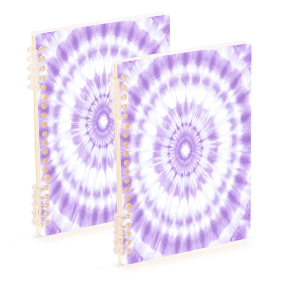 Notebook 8.3x5.7x0.4 Inch One Sizex1 Journey Note Diary Hardcover Notebook 60 Pages,80g Paper Writing Smooth and Not Easy to Break Pretty Purple Tie Dye