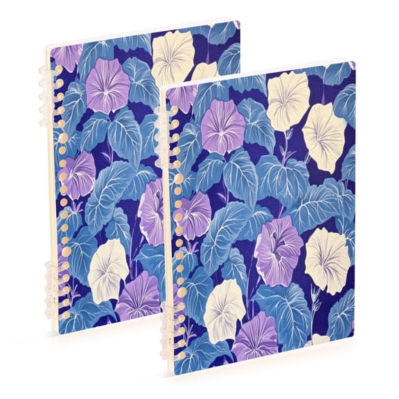 Notebook 8.3x5.7x0.4 Inch One Sizex1 Journey Note Diary Hardcover Notebook 60 Pages,80g Paper Writing Smooth and Not Easy to Break Purple Morning Glory