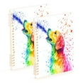 thumbnail image 1 of Notebook 8.3x5.7x0.4 Inch One Sizex1 Journey Note Diary Hardcover Notebook 60 Pages,80g Paper Writing Smooth and Not Easy to Break Rainbow Beautiful Puppy, 1 of 8
