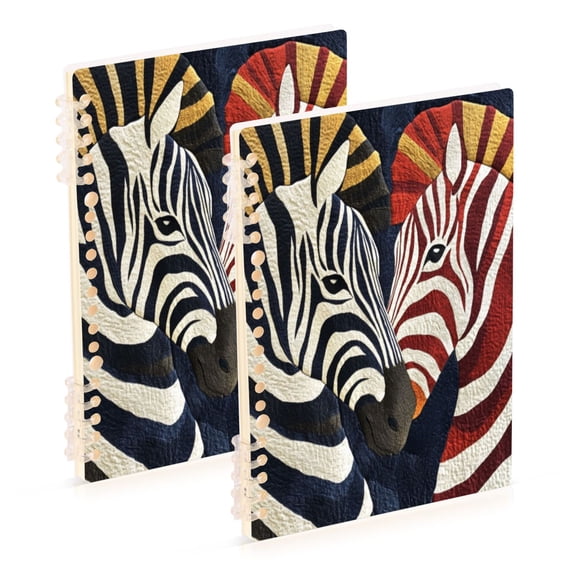 Notebook 8.3x5.7x0.4 Inch One Sizex1 Journey Note Diary Hardcover Notebook 60 Pages,80g Paper Writing Smooth and Not Easy to Break Red and Black Zebras