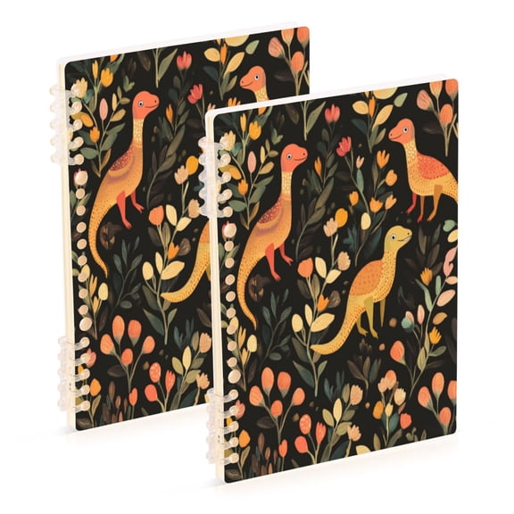 Notebook 8.3x5.7x0.4 Inch One Sizex1 Journey Note Diary Hardcover Notebook 60 Pages,80g Paper Writing Smooth and Not Easy to Break Red Dinosaur Cartoon