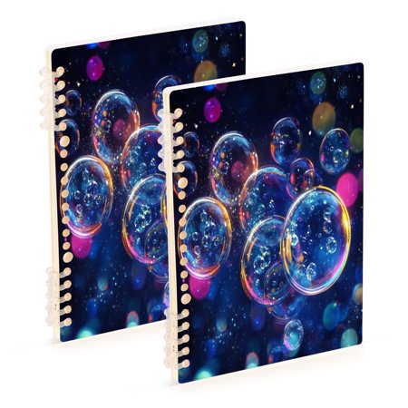 Notebook 8.3x5.7x0.4 Inch One Sizex1 Journey Note Diary Hardcover Notebook 60 Pages,80g Paper Writing Smooth and Not Easy to Break Super Beautiful Bubbles