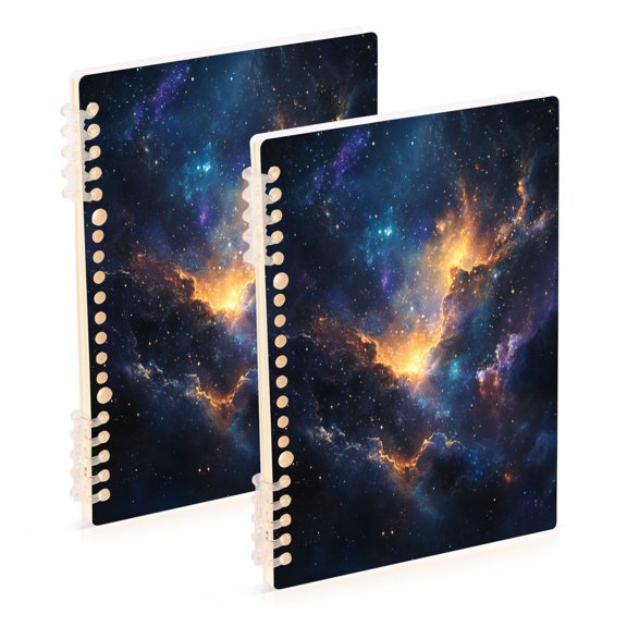 Notebook 8.3x5.7x0.4 Inch One Sizex1 Journey Note Diary Hardcover Notebook 60 Pages,80g Paper Writing Smooth and Not Easy to Break Beautiful Galaxy