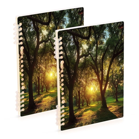 Notebook 8.3x5.7x0.4 Inch One Sizex1 Journey Note Diary Hardcover Notebook 60 Pages,80g Paper Writing Smooth and Not Easy to Break Big Summer Tree