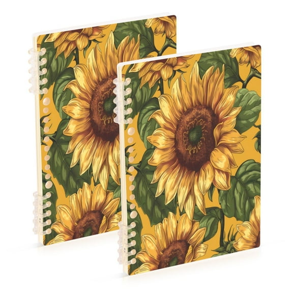Notebook 8.3x5.7x0.4 Inch One Sizex1 Journey Note Diary Hardcover Notebook 60 Pages,80g Paper Writing Smooth and Not Easy to Break Big Sunflower