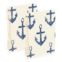 Notebook 8.3x5.7x0.4 Inch One Sizex1 Journey Note Diary Hardcover Notebook 60 Pages,80g Paper Writing Smooth and Not Easy to Break Blue Anchor