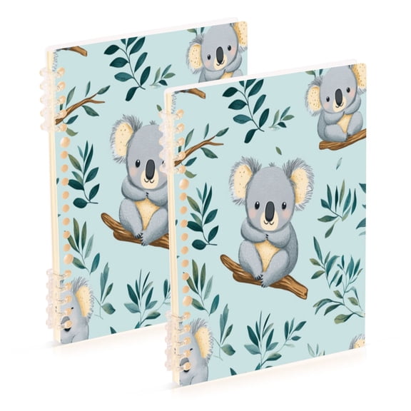 Notebook 8.3x5.7x0.4 Inch One Sizex1 Journey Note Diary Hardcover Notebook 60 Pages,80g Paper Writing Smooth and Not Easy to Break Blue Cute Koala