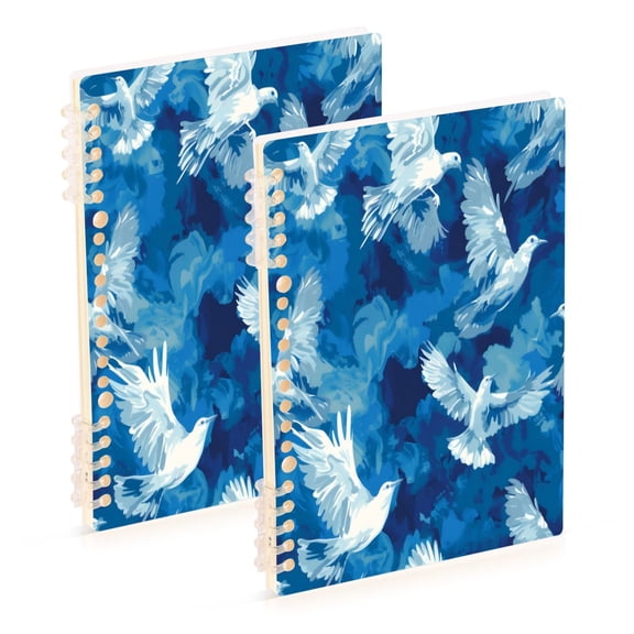 Notebook 8.3x5.7x0.4 Inch One Sizex1 Journey Note Diary Hardcover Notebook 60 Pages,80g Paper Writing Smooth and Not Easy to Break Blue Dove