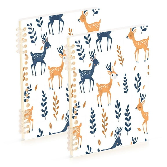 Notebook 8.3x5.7x0.4 Inch One Sizex1 Journey Note Diary Hardcover Notebook 60 Pages,80g Paper Writing Smooth and Not Easy to Break Cartoon Deer