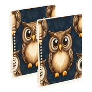 Notebook 8.3x5.7x0.4 Inch One Sizex1 Journey Note Diary Hardcover Notebook 60 Pages,80g Paper Writing Smooth and Not Easy to Break Cartoon Owl