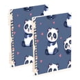 thumbnail image 1 of Notebook 8.3x5.7x0.4 Inch One Sizex1 Journey Note Diary Hardcover Notebook 60 Pages,80g Paper Writing Smooth and Not Easy to Break Cartoon Panda, 1 of 8