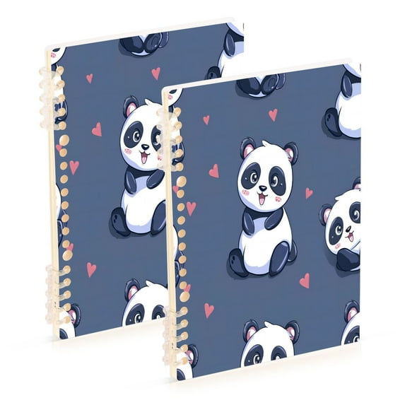 Notebook 8.3x5.7x0.4 Inch One Sizex1 Journey Note Diary Hardcover Notebook 60 Pages,80g Paper Writing Smooth and Not Easy to Break Cartoon Panda