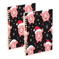 thumbnail image 1 of Notebook 8.3x5.7x0.4 Inch One Sizex1 Journey Note Diary Hardcover Notebook 60 Pages,80g Paper Writing Smooth and Not Easy to Break Christmas Pig, 1 of 8