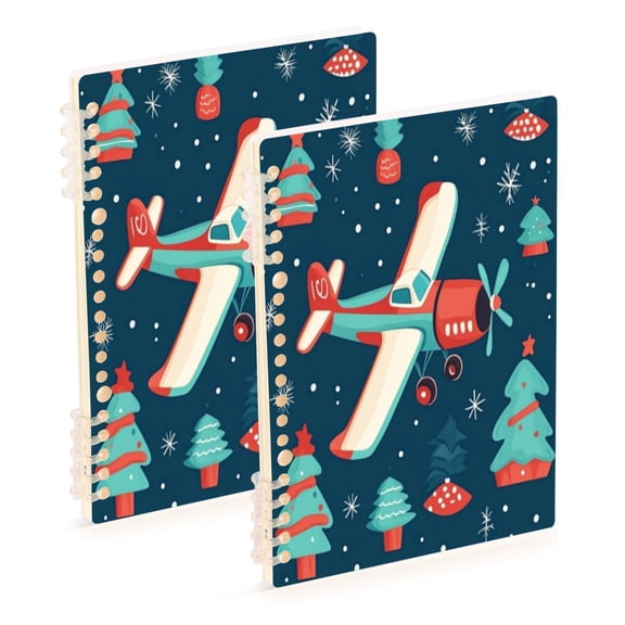 Notebook 8.3x5.7x0.4 Inch One Sizex1 Journey Note Diary Hardcover Notebook 60 Pages,80g Paper Writing Smooth and Not Easy to Break Christmas Plane