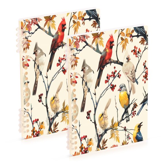 Notebook 8.3x5.7x0.4 Inch One Sizex1 Journey Note Diary Hardcover Notebook 60 Pages,80g Paper Writing Smooth and Not Easy to Break Colorful Bird