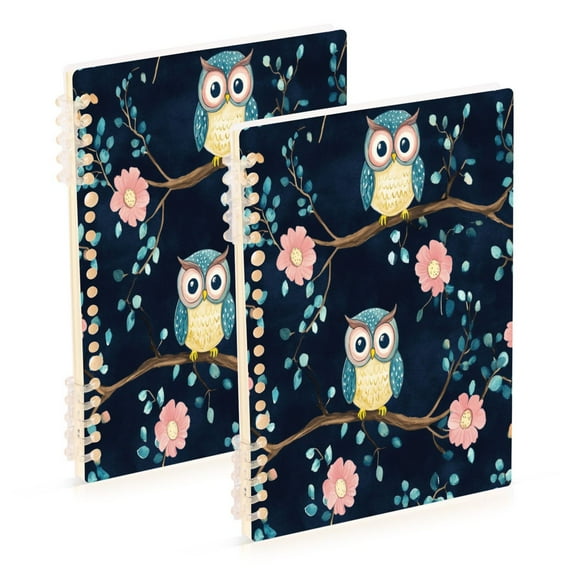 Notebook 8.3x5.7x0.4 Inch One Sizex1 Journey Note Diary Hardcover Notebook 60 Pages,80g Paper Writing Smooth and Not Easy to Break Cute Cartoon Owl