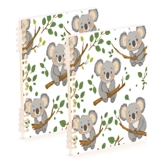 Notebook 8.3x5.7x0.4 Inch One Sizex1 Journey Note Diary Hardcover Notebook 60 Pages,80g Paper Writing Smooth and Not Easy to Break Cute Grey Koala