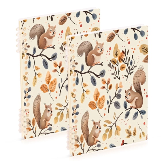 Notebook 8.3x5.7x0.4 Inch One Sizex1 Journey Note Diary Hardcover Notebook 60 Pages,80g Paper Writing Smooth and Not Easy to Break Cute Squirrel