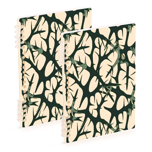 Notebook 8.3x5.7x0.4 Inch One Sizex1 Journey Note Diary Hardcover Notebook 60 Pages,80g Paper Writing Smooth and Not Easy to Break Dark Green Briar
