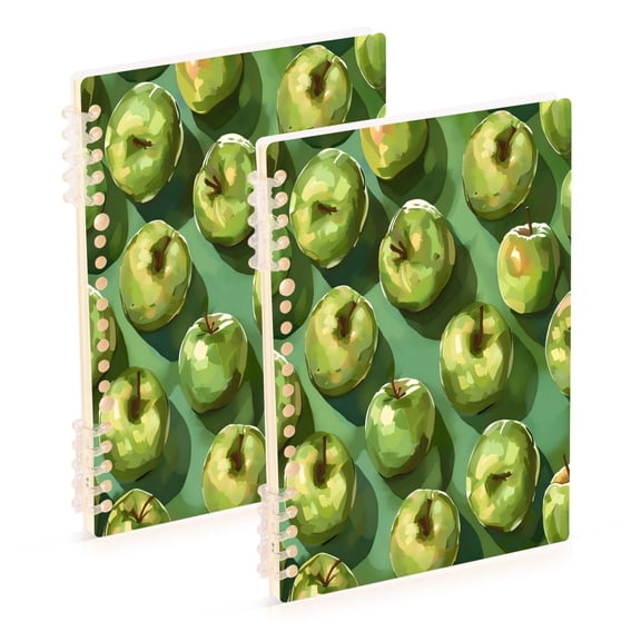 Notebook 8.3x5.7x0.4 Inch One Sizex1 Journey Note Diary Hardcover Notebook 60 Pages,80g Paper Writing Smooth and Not Easy to Break Green Apple