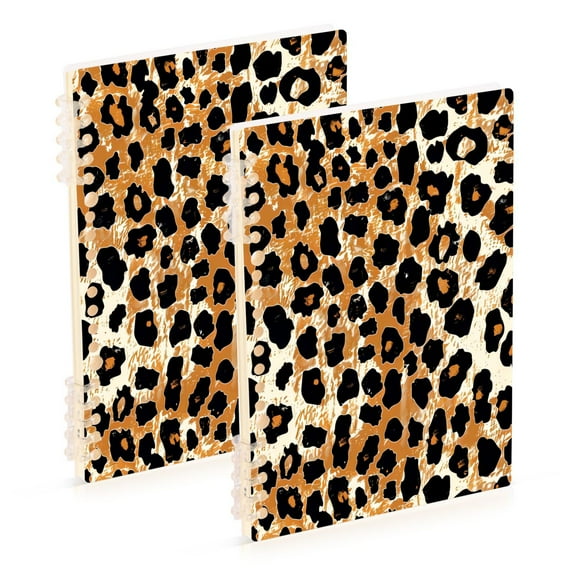 Notebook 8.3x5.7x0.4 Inch One Sizex1 Journey Note Diary Hardcover Notebook 60 Pages,80g Paper Writing Smooth and Not Easy to Break Leopard Print