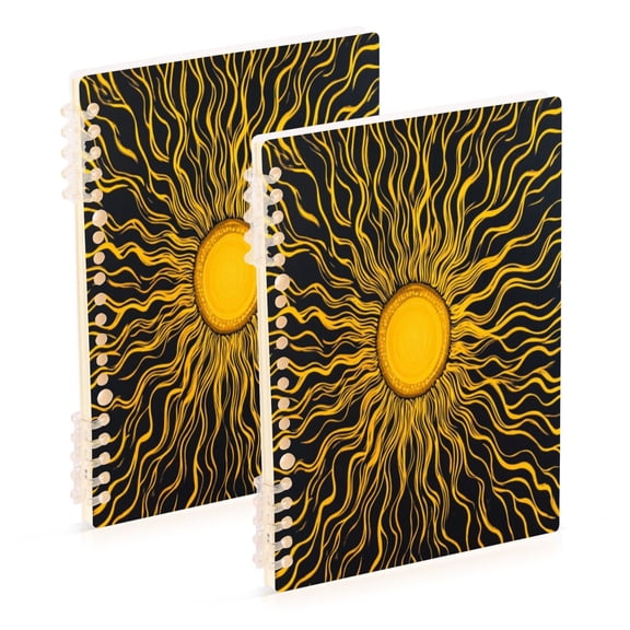 Notebook 8.3x5.7x0.4 Inch One Sizex1 Journey Note Diary Hardcover Notebook 60 Pages,80g Paper Writing Smooth and Not Easy to Break Lovely Big Sun